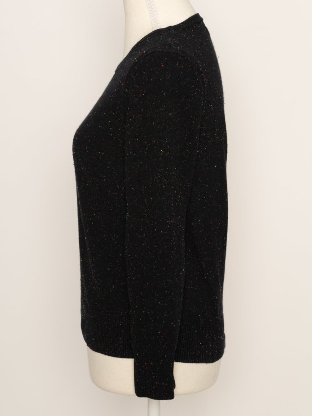 rag & bone/KNIT Black Cosmic Rainbow Nep Crewneck Sweater Small Artsy Layering - Picture 5 of 8